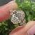 Vintage inspired oval ring with seven stone design
