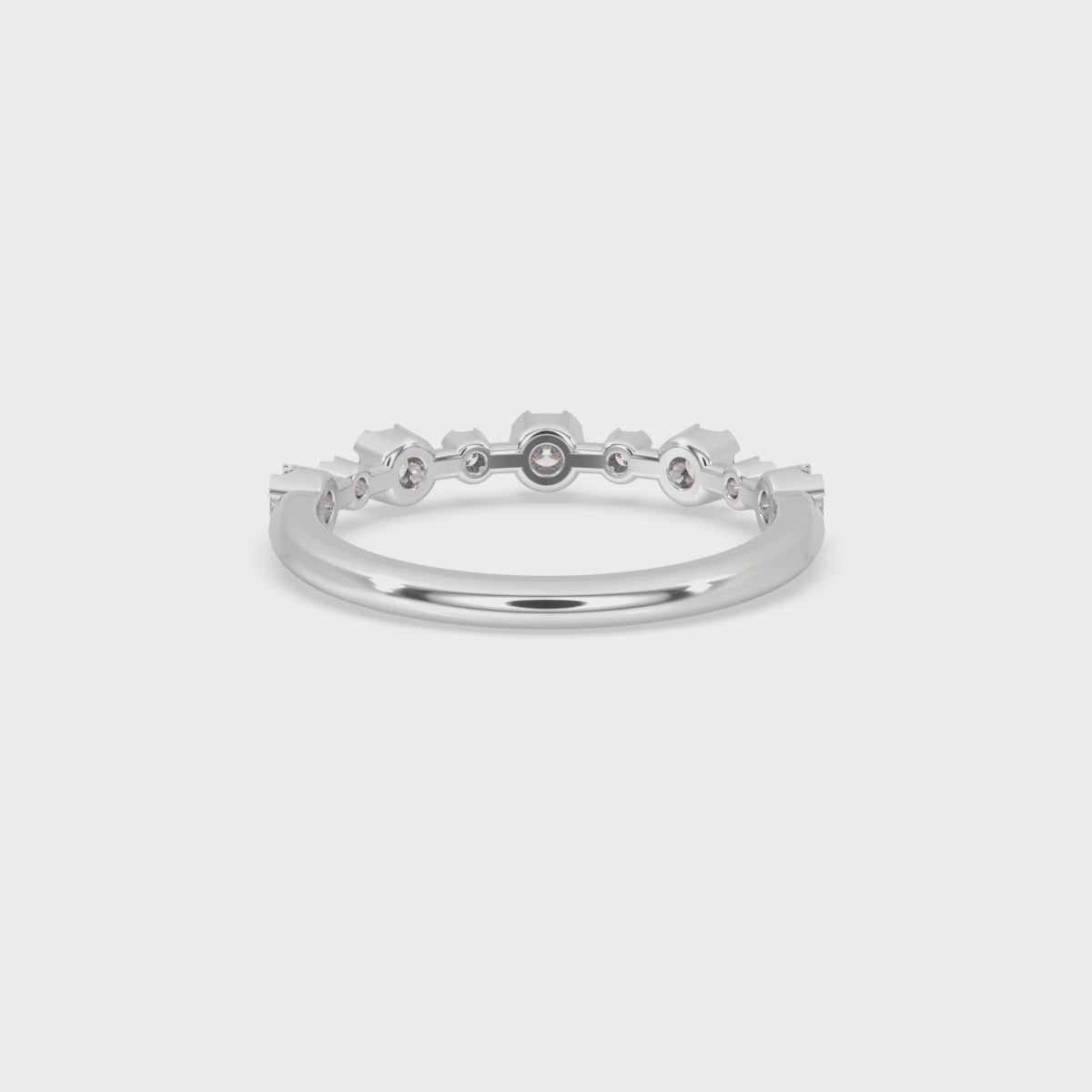 Half Eternity Wedding Band - Round Diamond