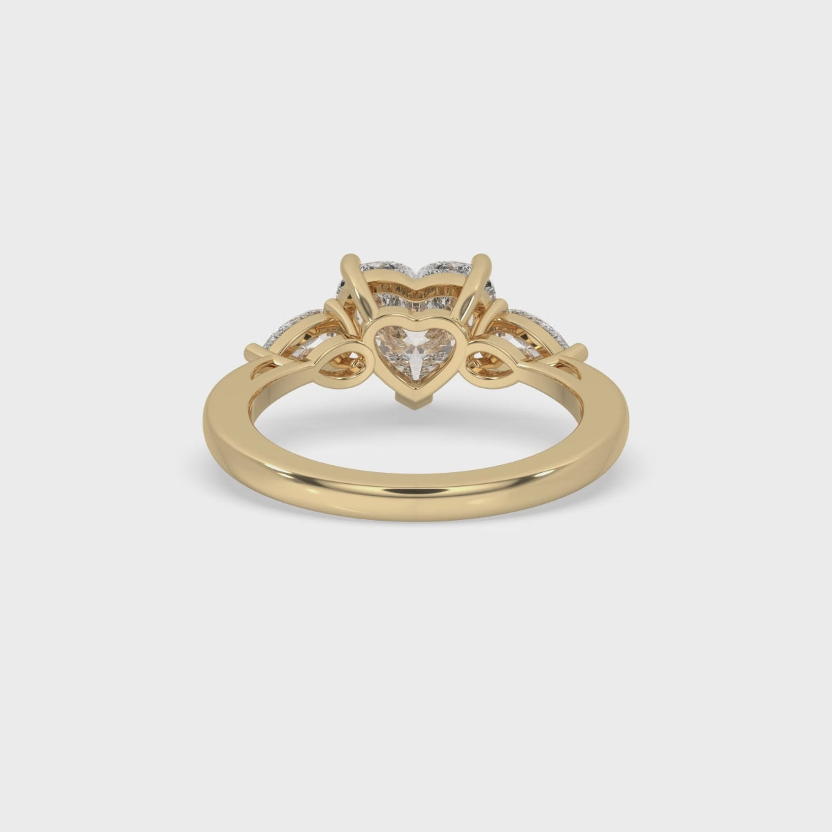 Three Stone Diamond Ring In Yellow Gold Elegance