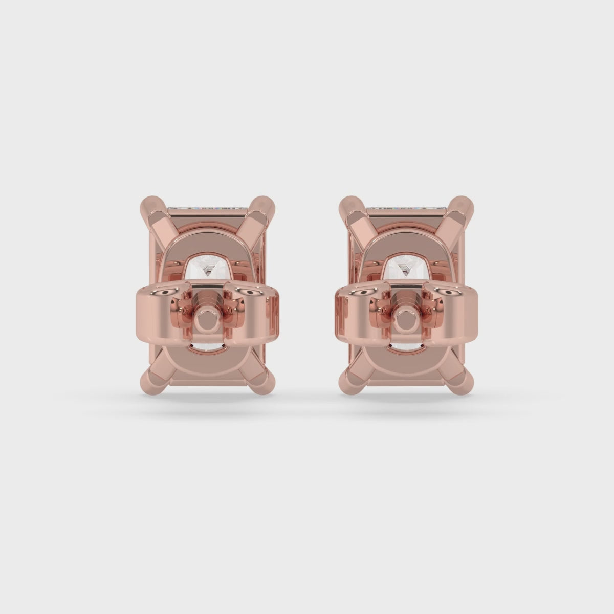 Emerald Cut Diamond Earrings