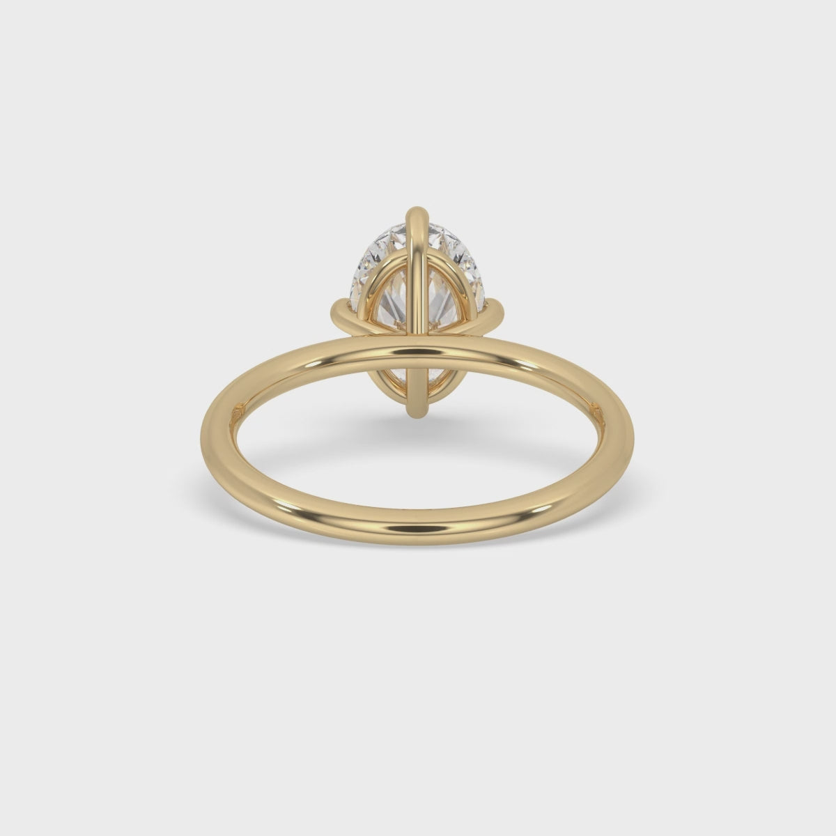 2 Carat Oval Diamond Ring in Classic Claw Prong