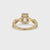 Twisted Engagement Ring With Elongated Cushion Diamond