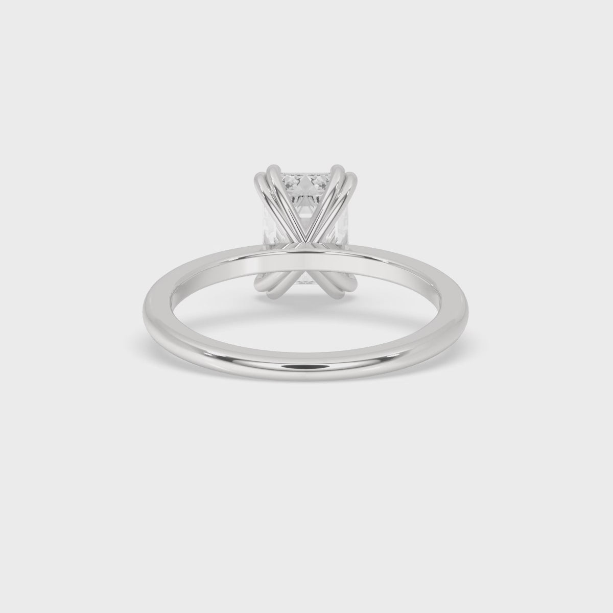 1 Carat Emerald Cut Diamond Ring
