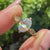 Vintage style oval diamond ring with milgrain details design
