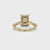 Radiant Cut Hidden Halo Engagement Ring
