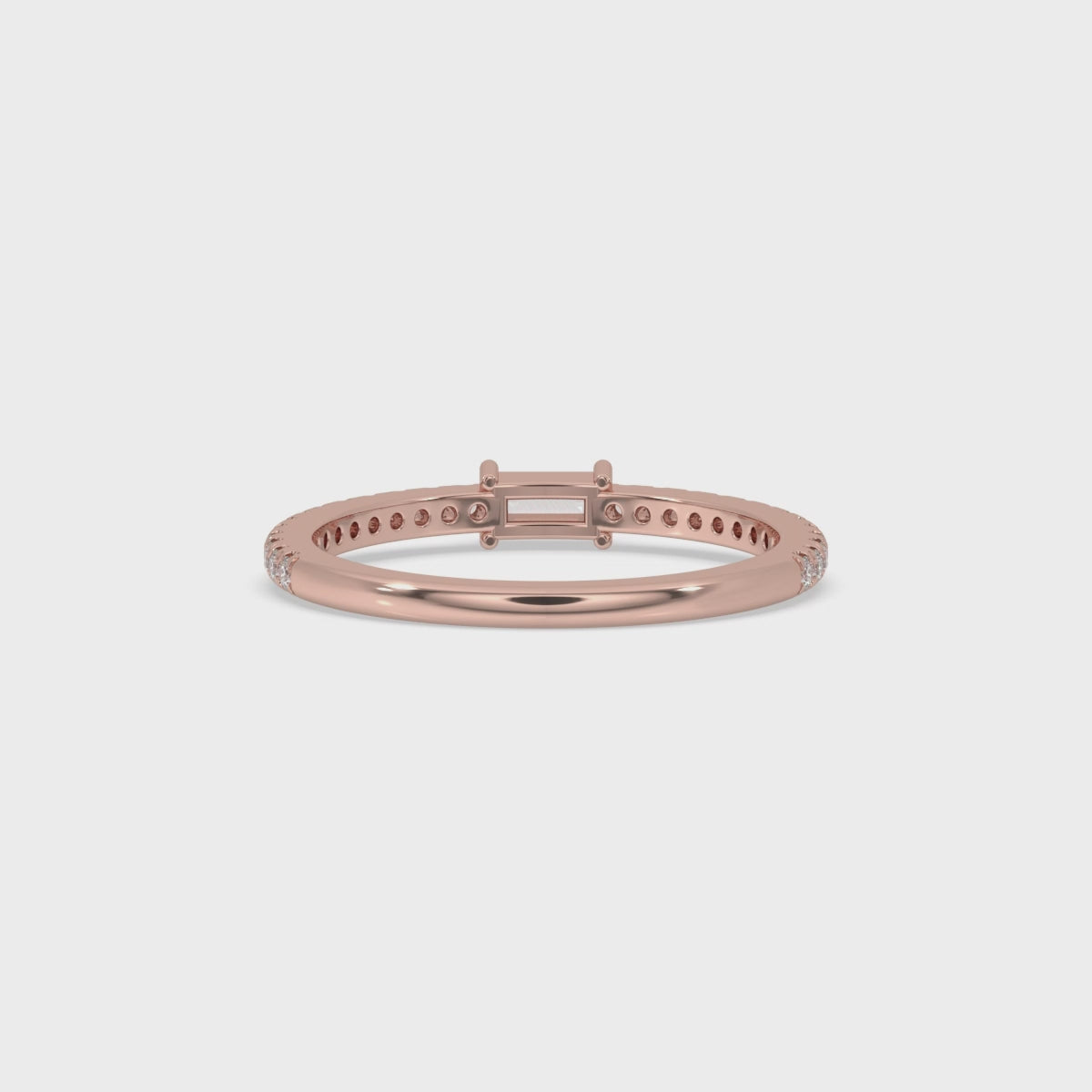 Baguette Diamond East West Engagement Ring