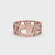 Roman Numeral Wedding Band - Rose Gold