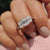 The 3 stone emerald cut ring offers sharp lines and classic elegance.