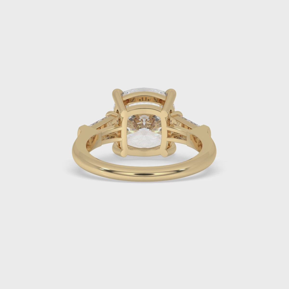 3 Stone Diamond Ring In Yellow Gold