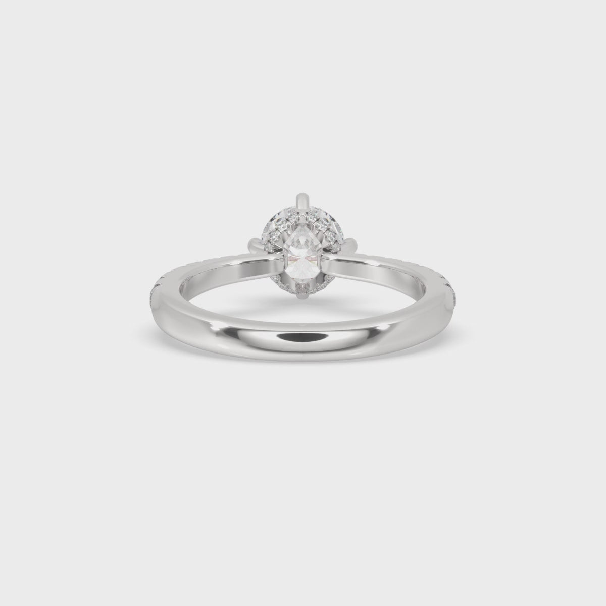 Round Cut Pave Diamond Ring