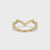 V Shaped Wedding Band - Milgrain Design