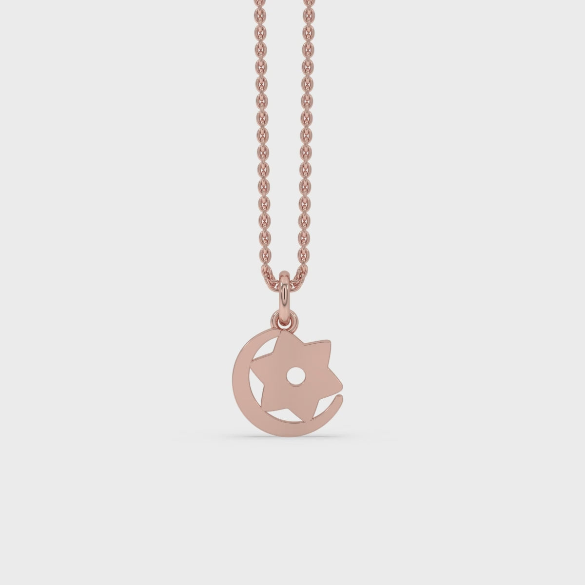 Religious Pendant With Diamond and Minimalist Design