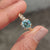 Cyan Blue Round Cut Hidden Halo Ring With Twisted Rope Band