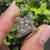 Lab grown marquise ring with stackable curved diamond band.
