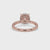 Round Diamond Double Hidden Halo Engagement Ring