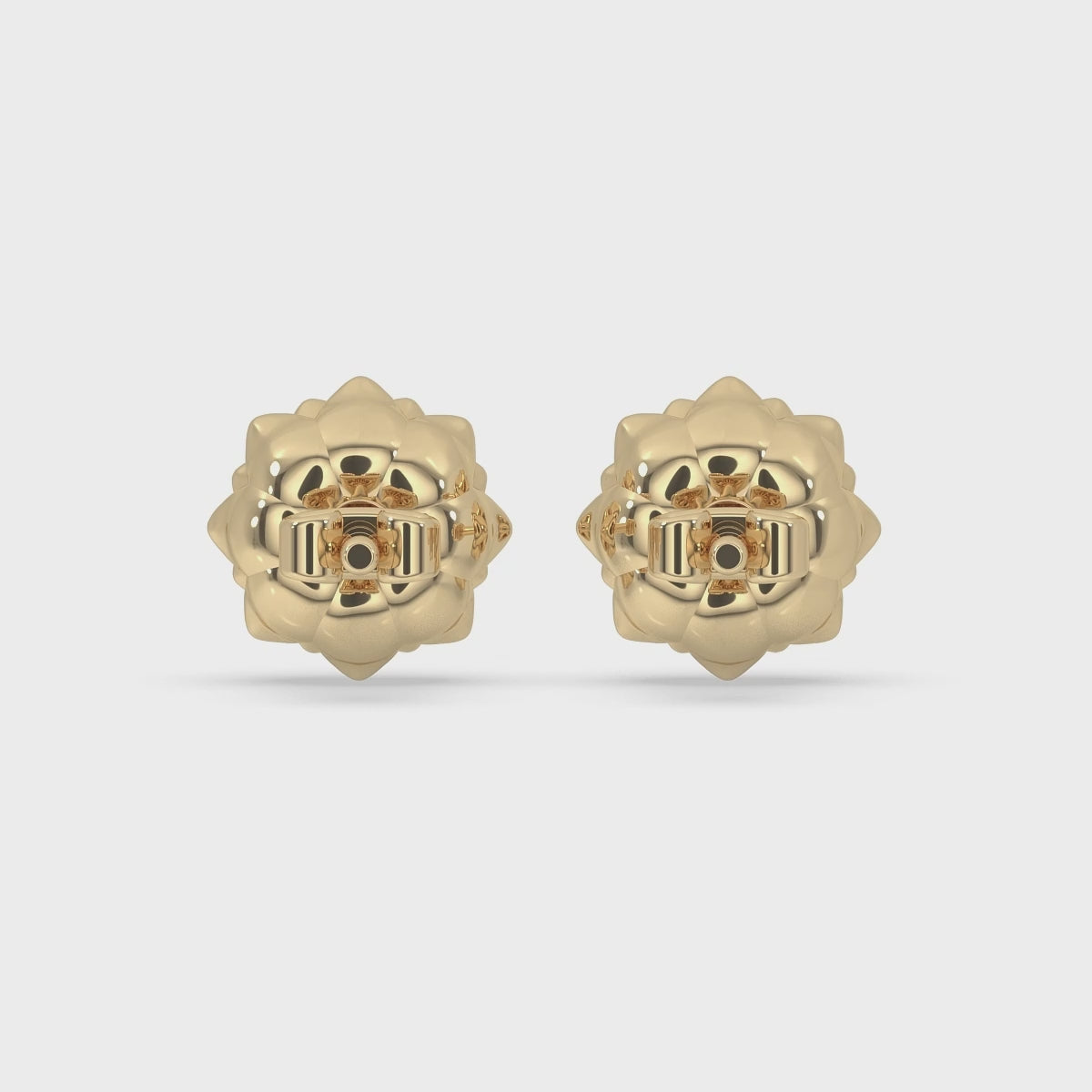 Flower Earrings With Round Cut