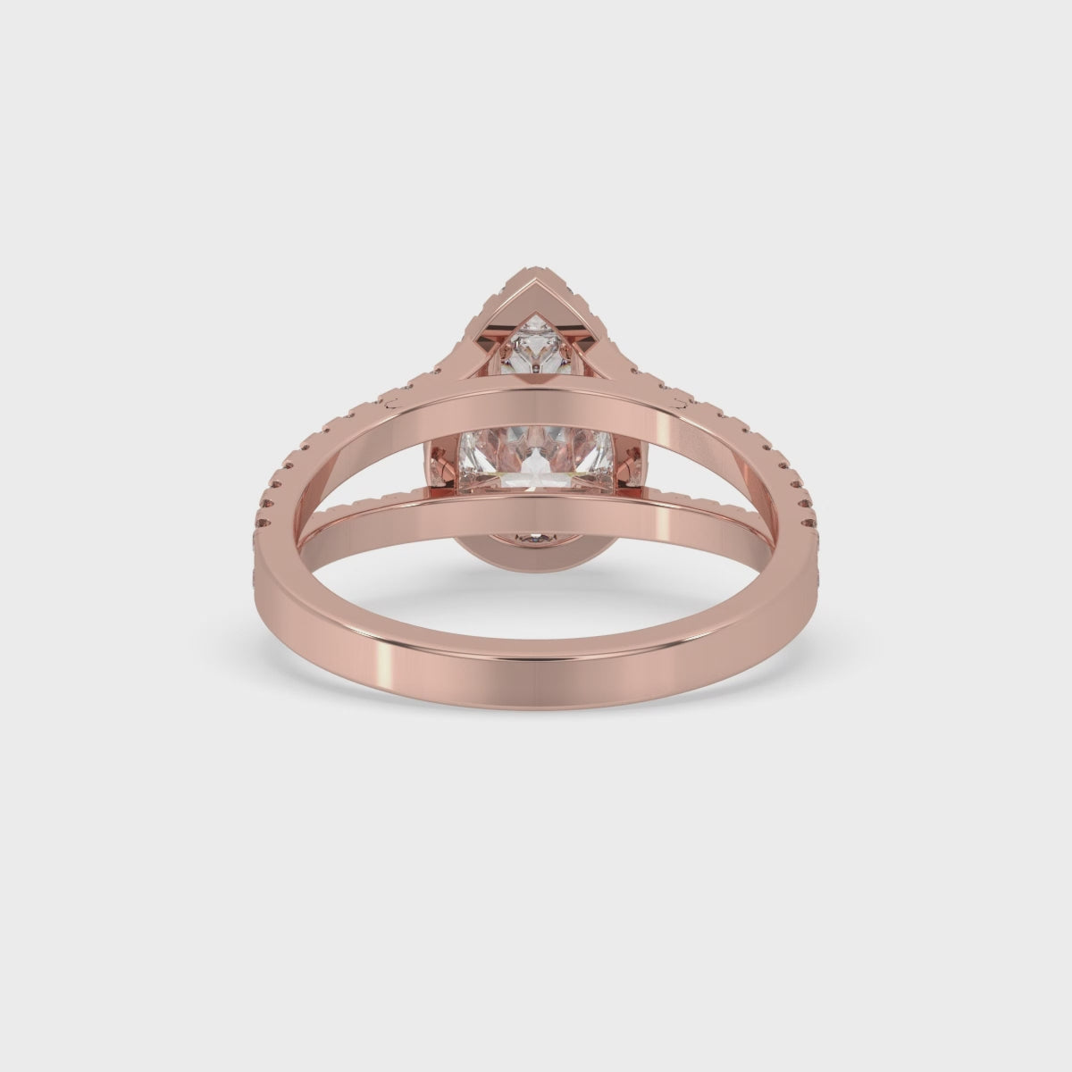Pear Shaped Diamond Ring with Secure Claw Prong