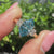Three stone blue Dutch marquise ring with oval side stones.
