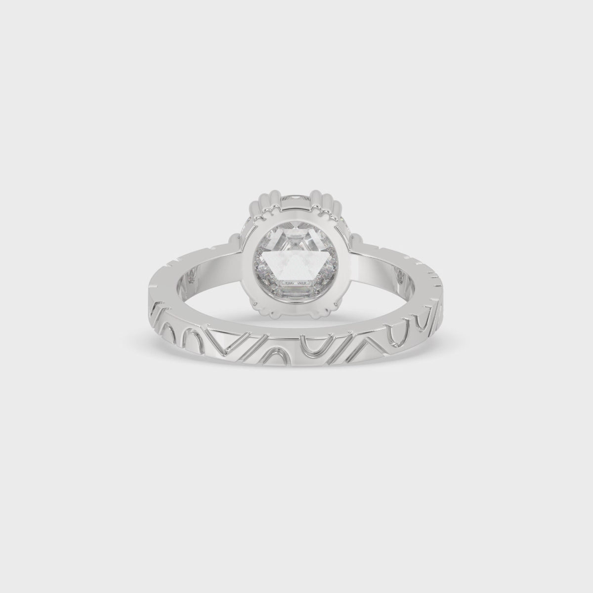 Rose Cut Diamond Ring for a Classic White Gold Look