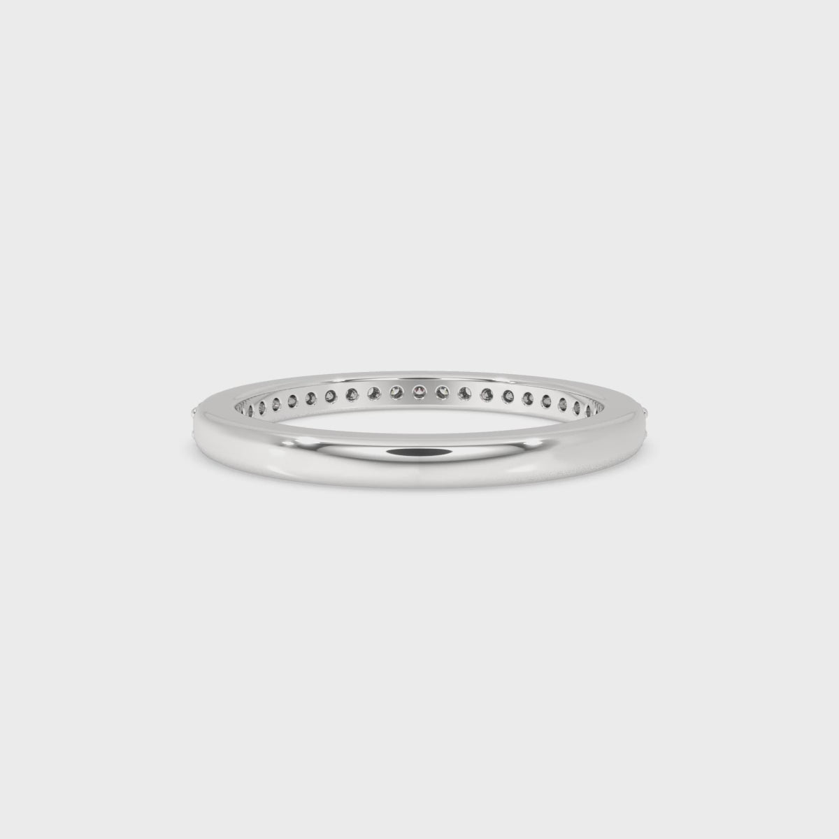 Half Eternity Wedding Band - White Gold