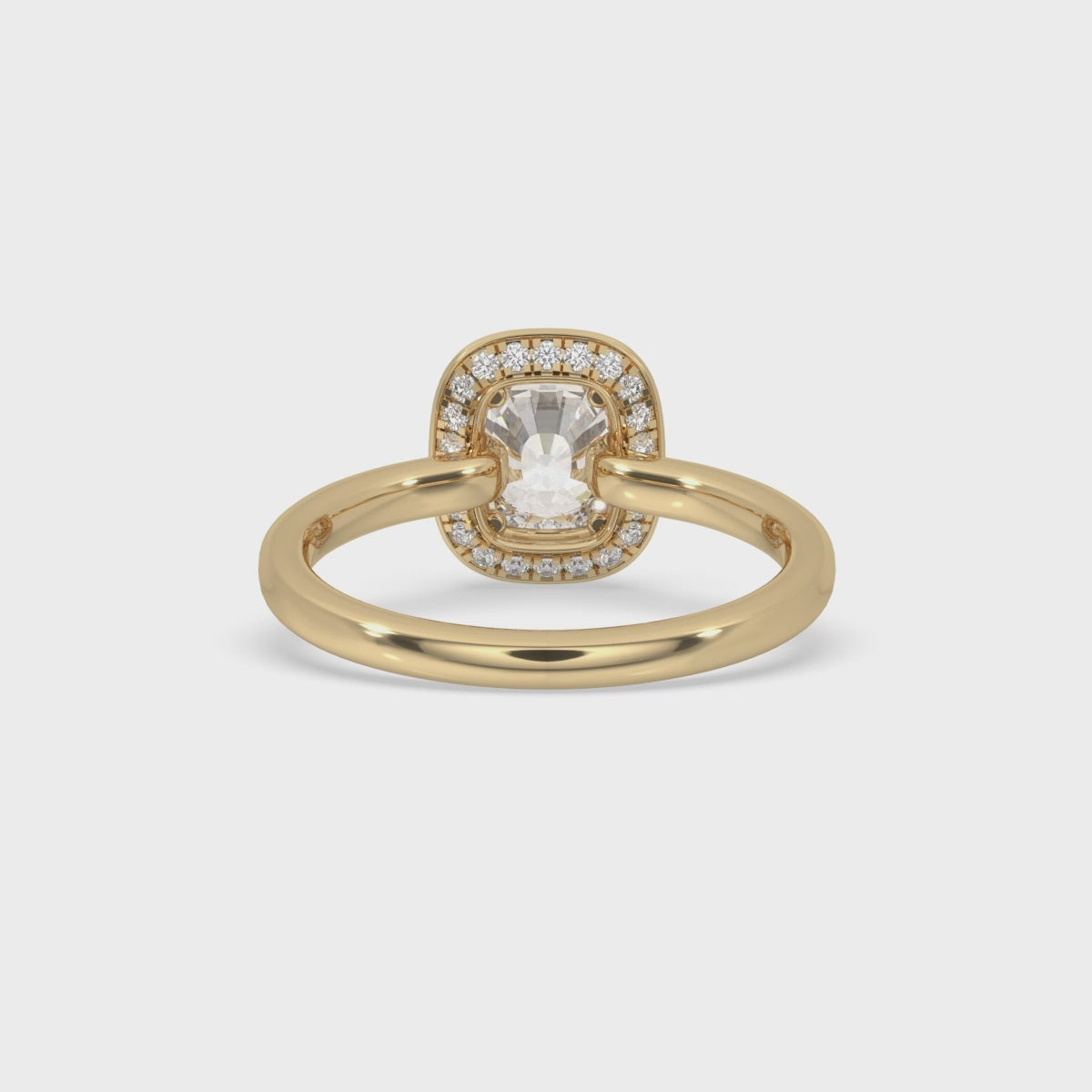 Cushion Halo Engagement Ring In a Classic Halo Setting