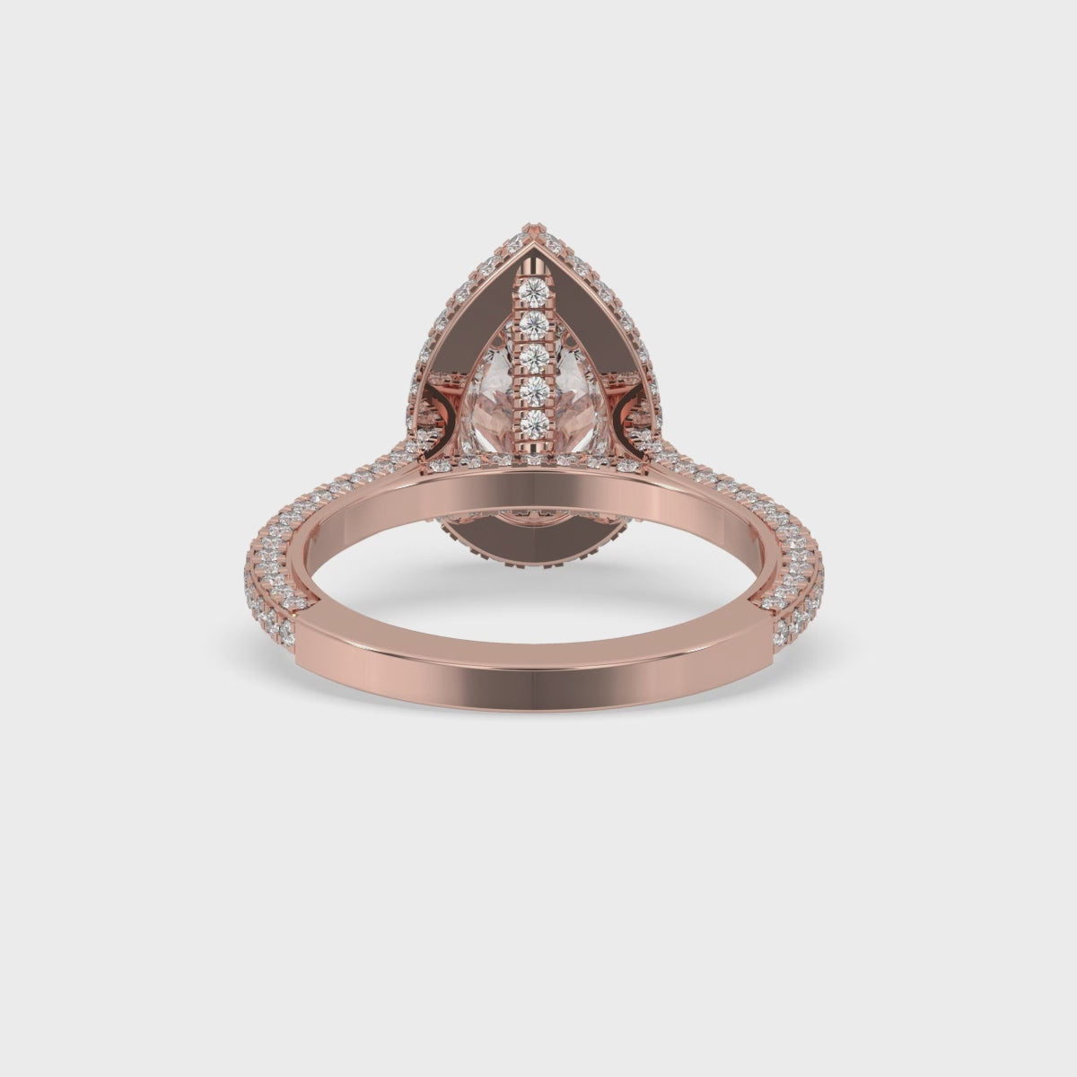 Pear Halo Engagement Ring