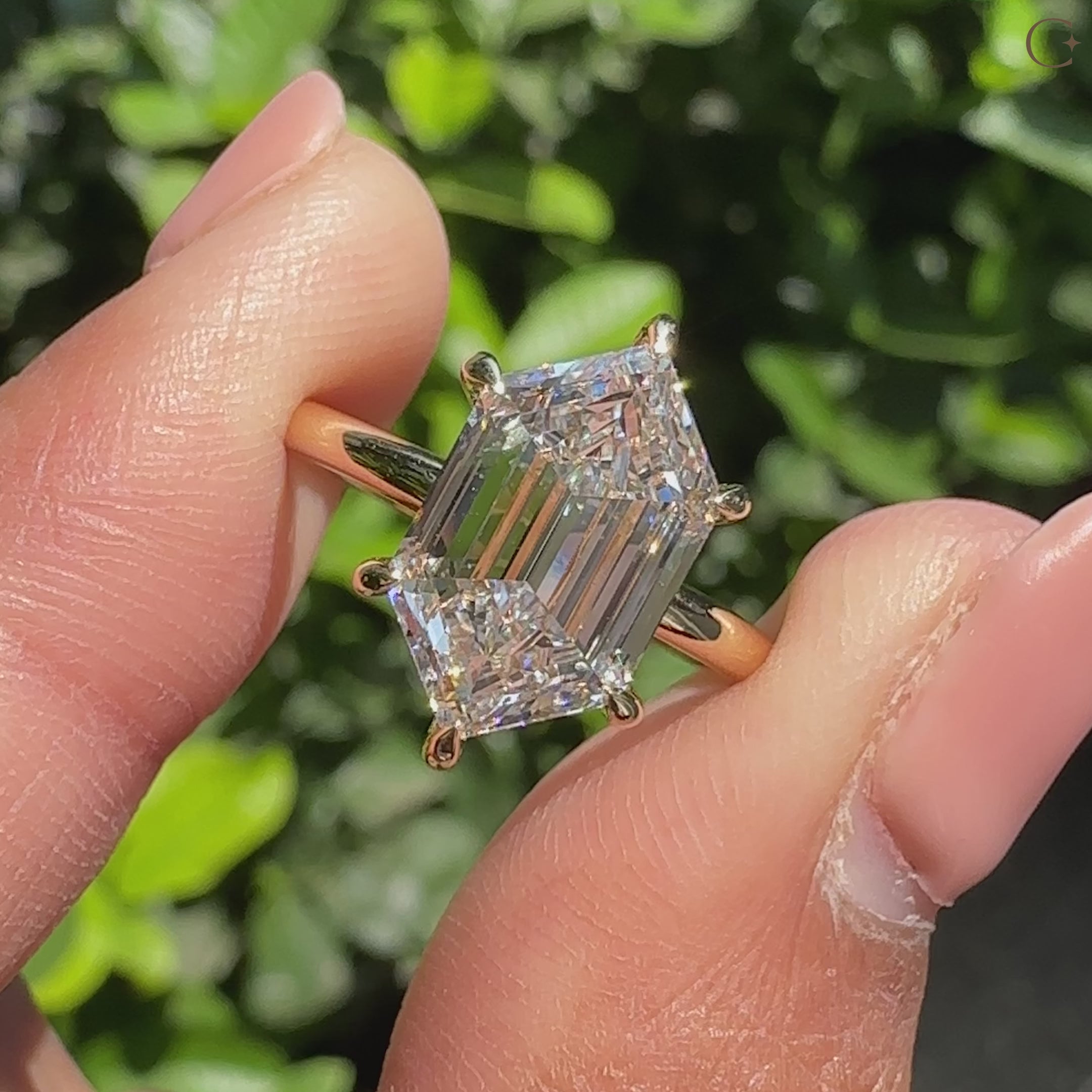 Handmade solitaire diamond ring by Carat Diamonds
