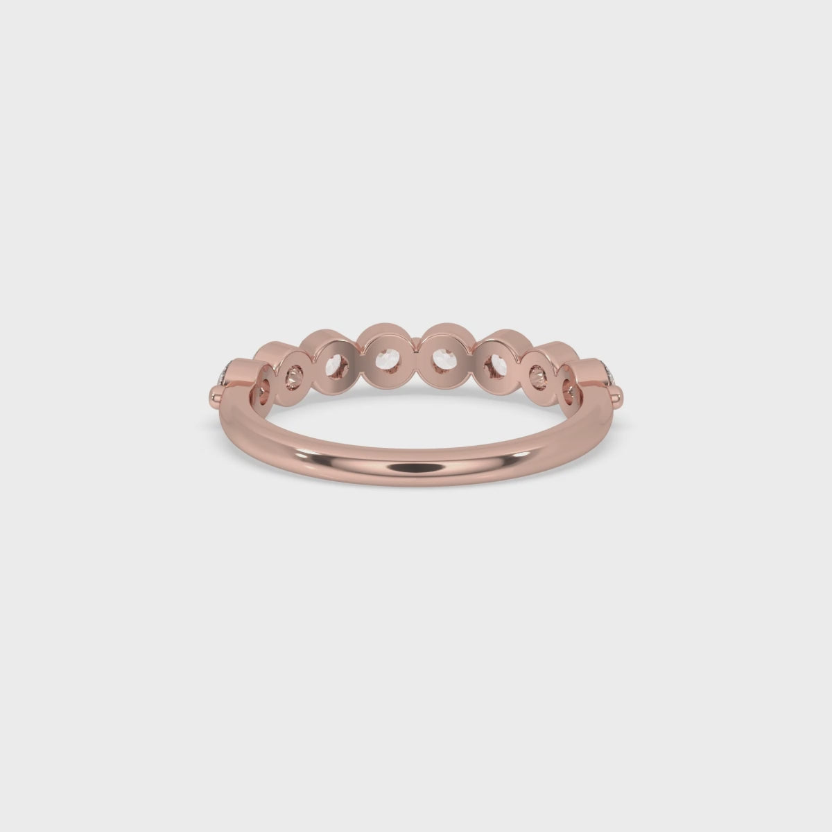 Shared Prong Eternity Band In Rose Gold