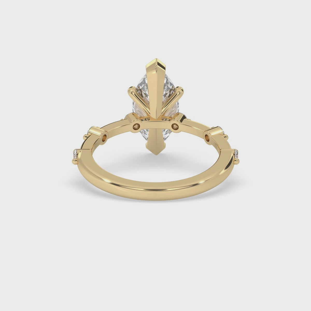 Marquise Diamond Engagement Ring with Claw Prong Setting