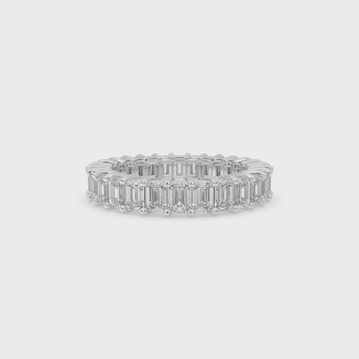 Emerald Wedding Band - Full Eternity