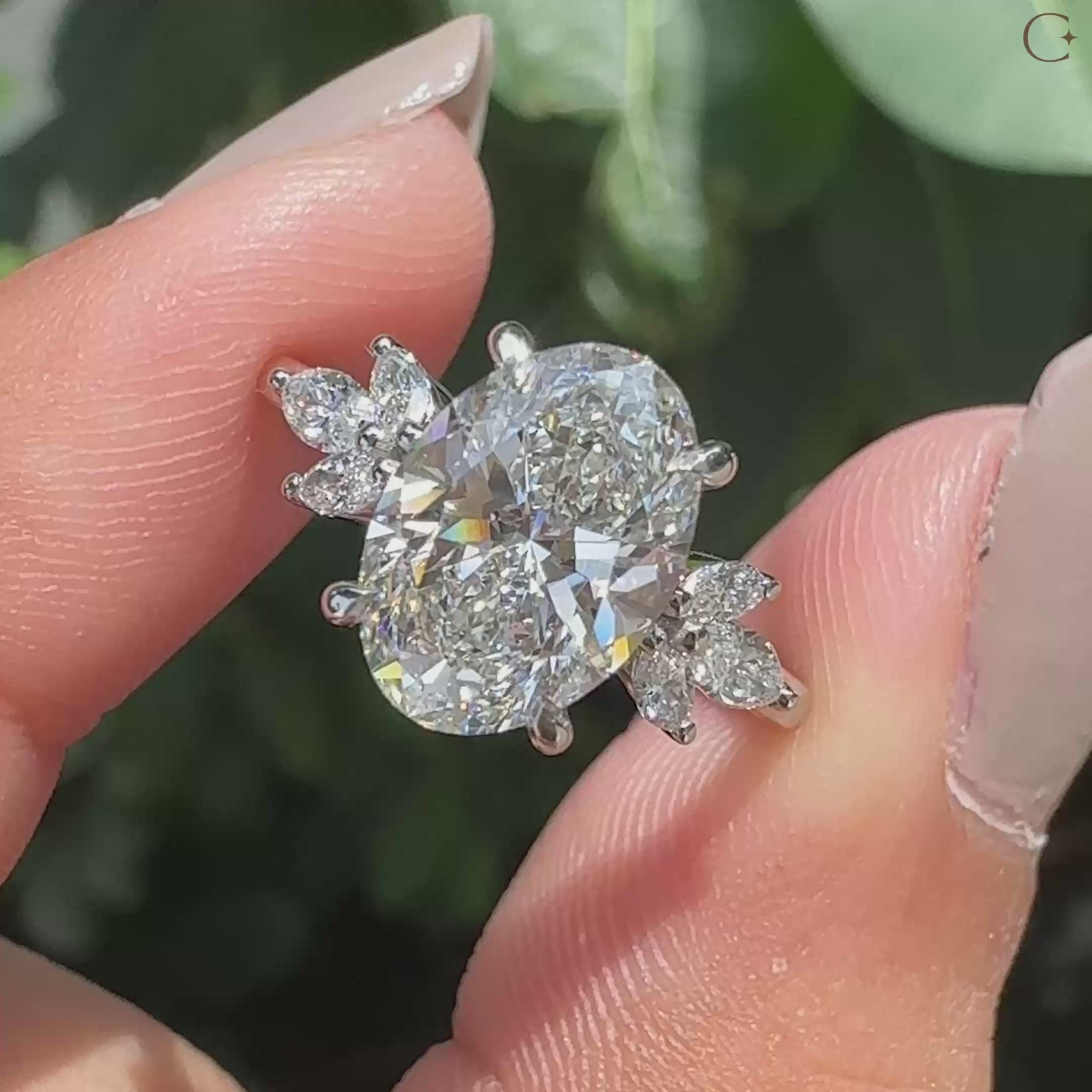 Muse setting ring with basket setting.
