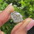 Lab grown oval diamond ring with east west setting style

