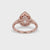 Split Shank Engagement Ring With Double Halo
