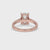 Cushion Cut Solitaire Diamond Ring With Cathedral Setting