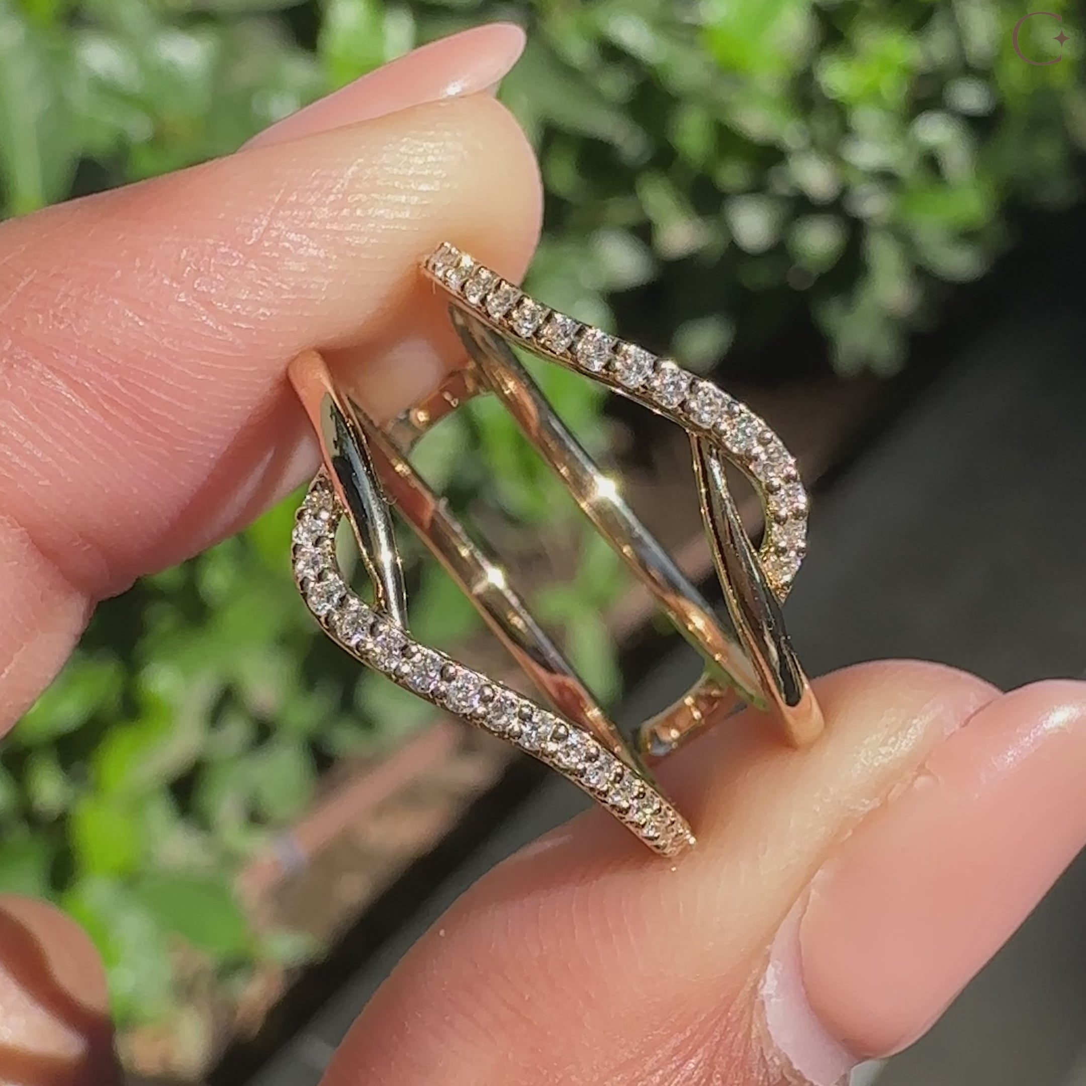 Round diamond wedding band styled as a ring enhancer wedding band.
