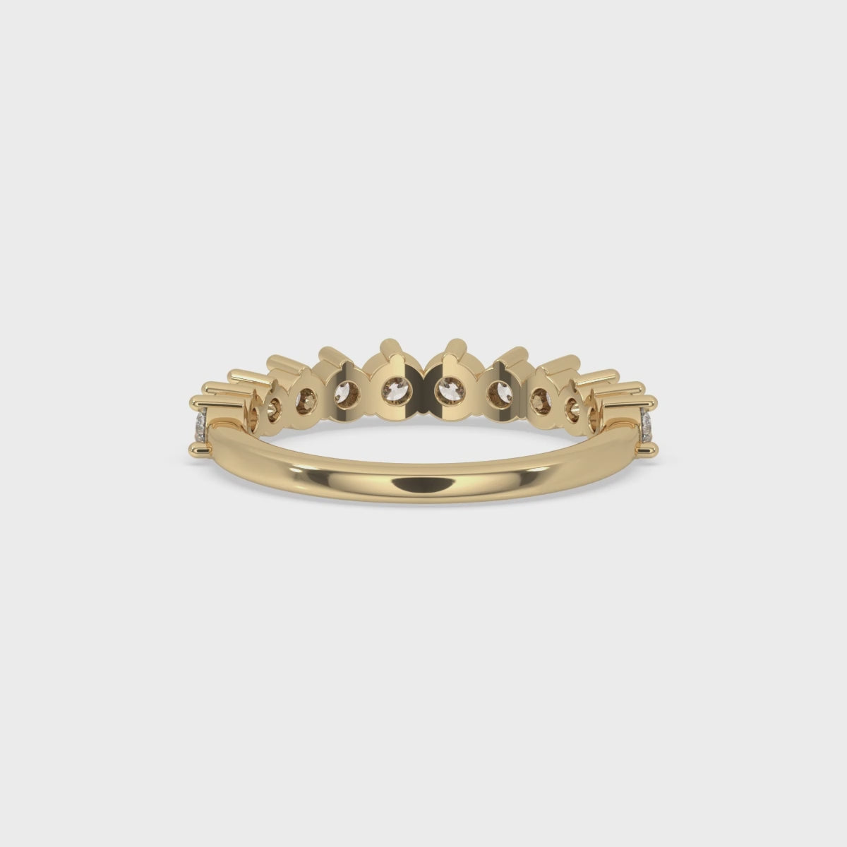 Yellow Gold Round Cut Eternity Band