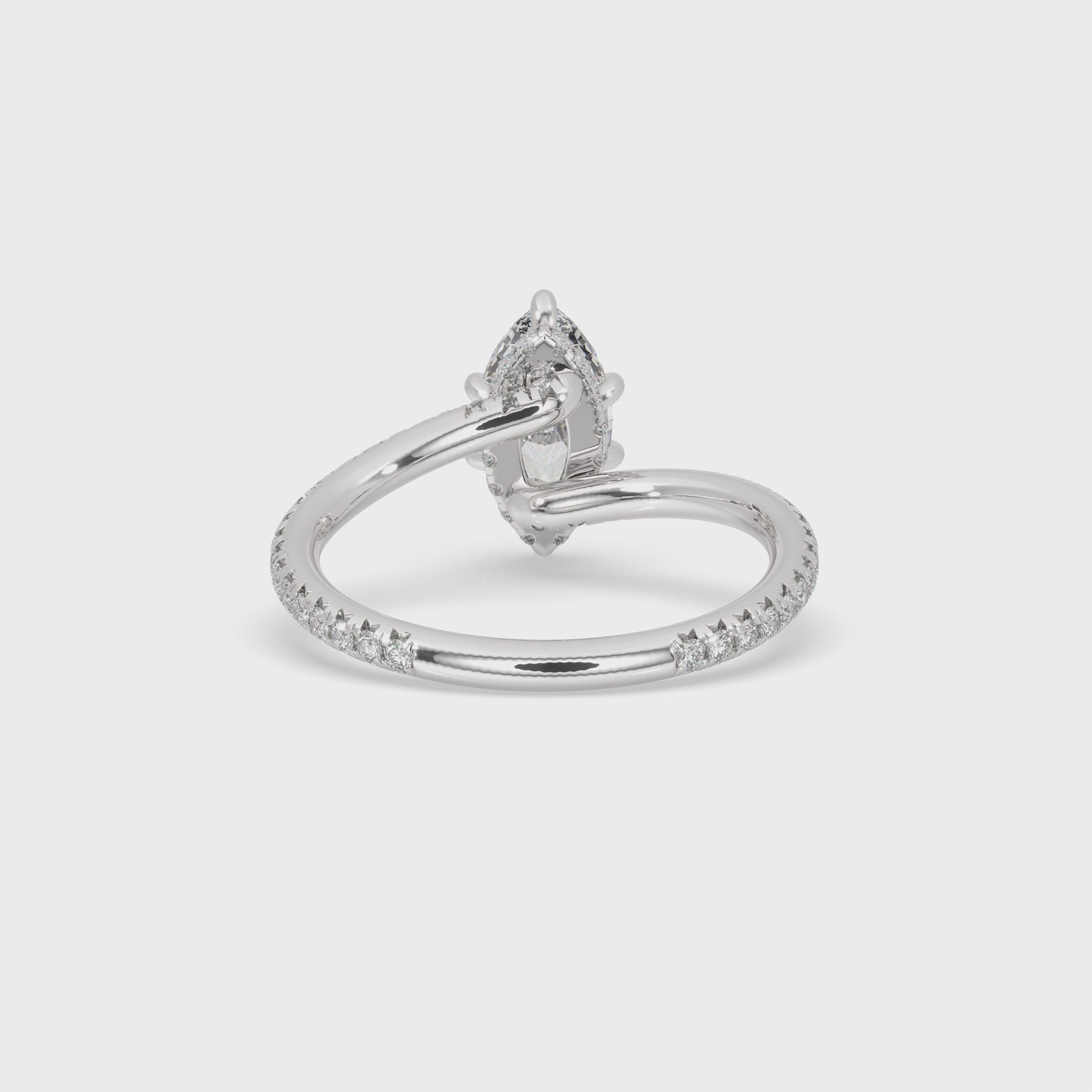 Marquise Pave Engagement Ring