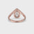 Pear Halo Engagement Ring With Chevron Style
