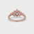 Two Carat Princess Cut Diamond Engagement Ring in Rose Gold