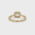 Emerald and Diamond Engagement Ring in Claw Prong