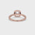 Cushion Halo Engagement Ring With Pave Band