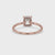 Elongated Cushion Cut Engagement Ring - 6 Round Side Stones