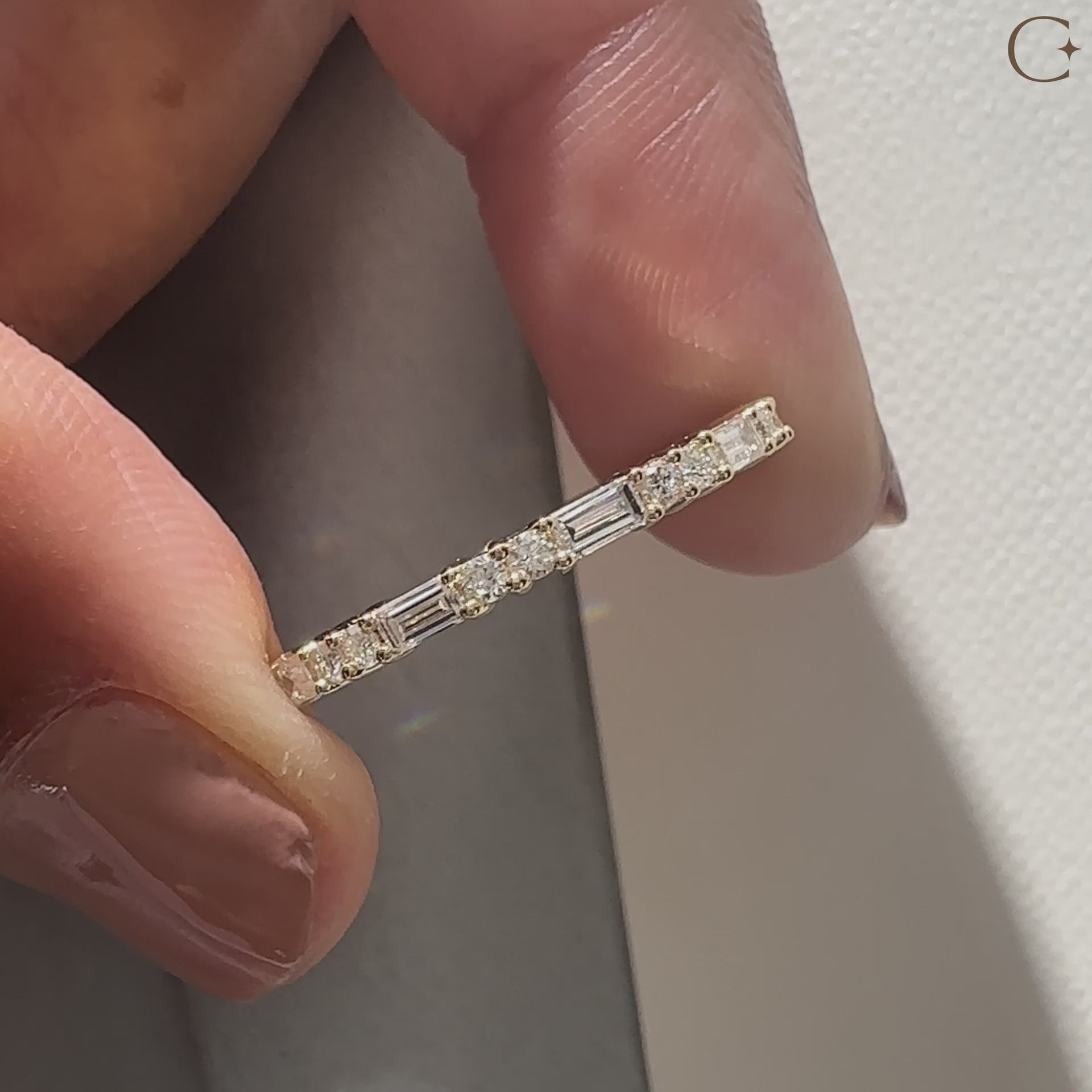 Baguette Diamond Band - IGI Certified