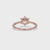 Hexagon Step Cut Hidden Halo Diamond Ring