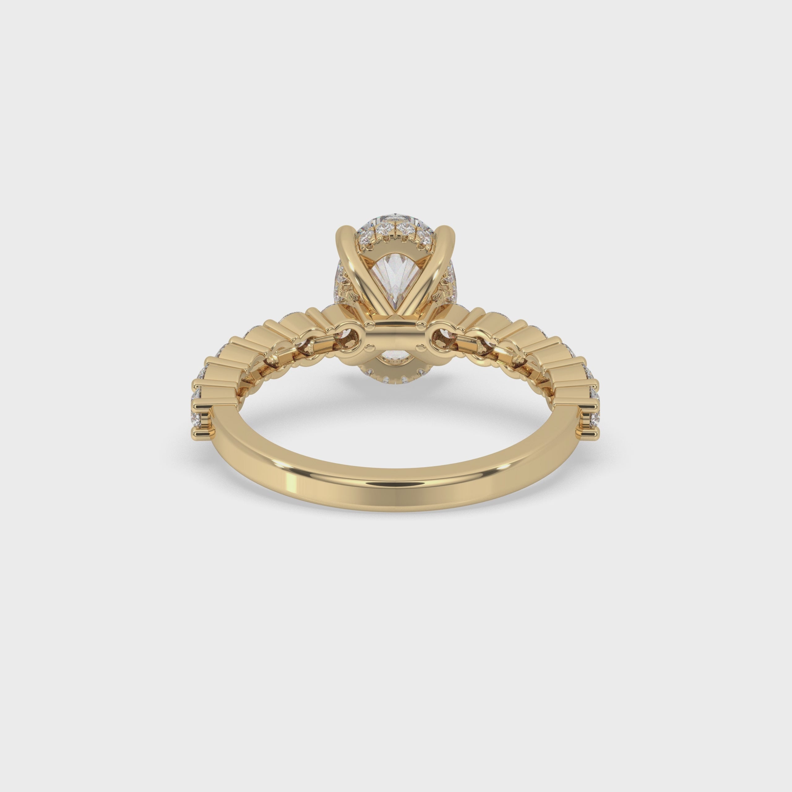 Oval Diamond Engagement Ring with Prong Setting
