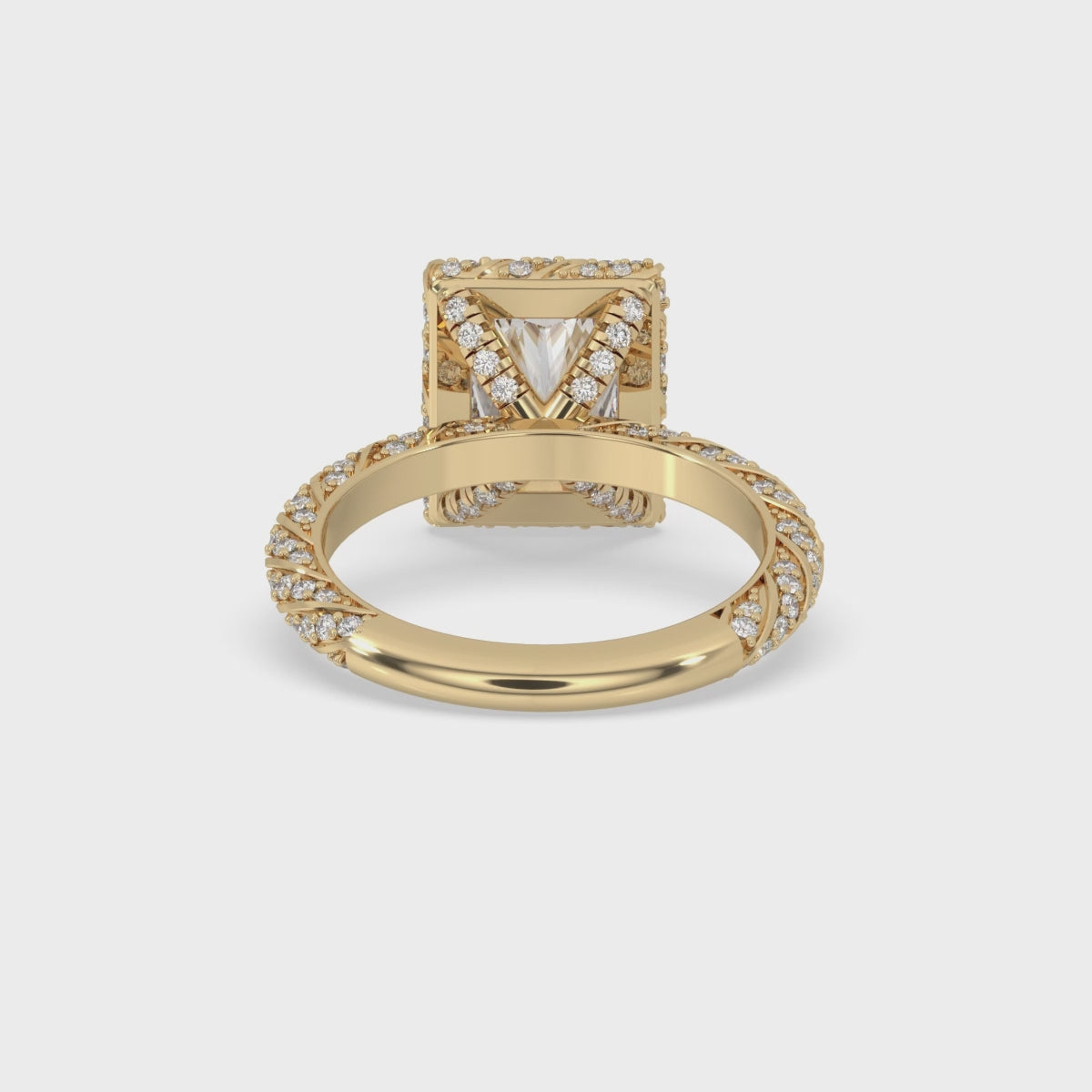 Twisted Engagement Ring in Classic Yellow Gold