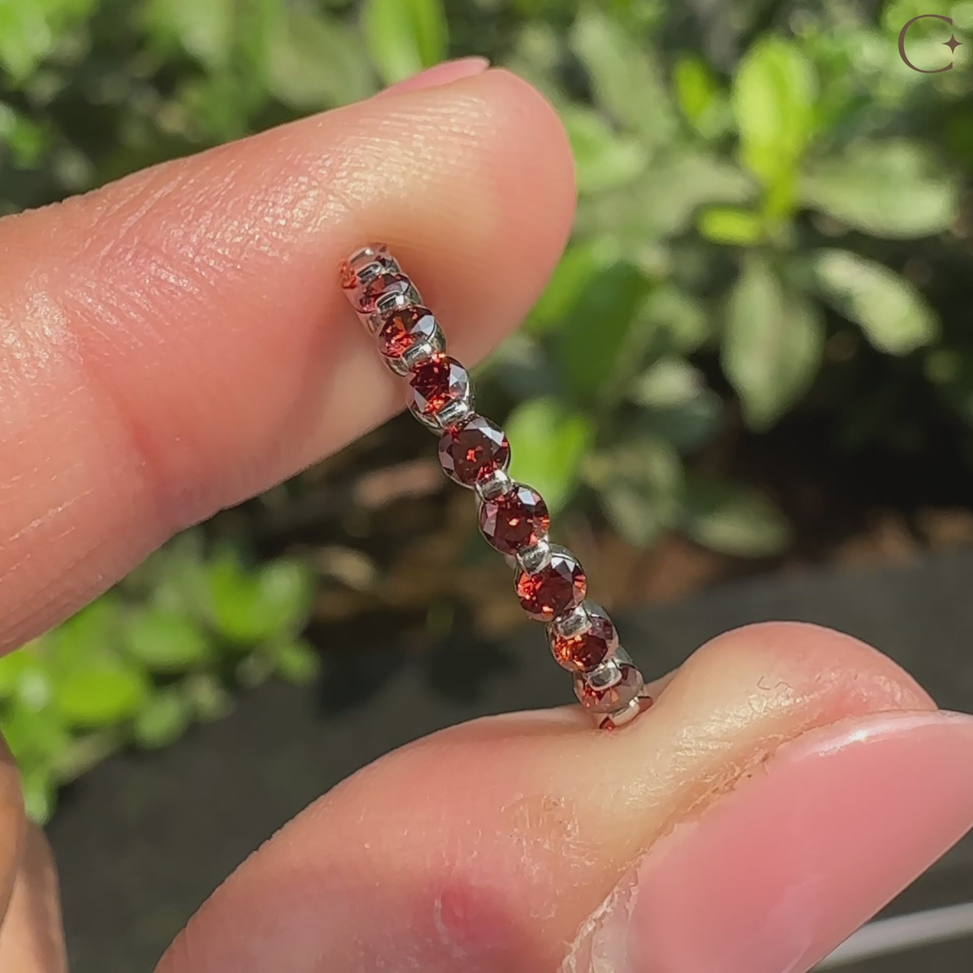 Eternity wedding band featuring lab-grown diamonds in a full circle
