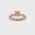 Princess Cut Twisted Band Engagement Ring