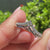 Lab grown diamond wedding band with chevron shape style
