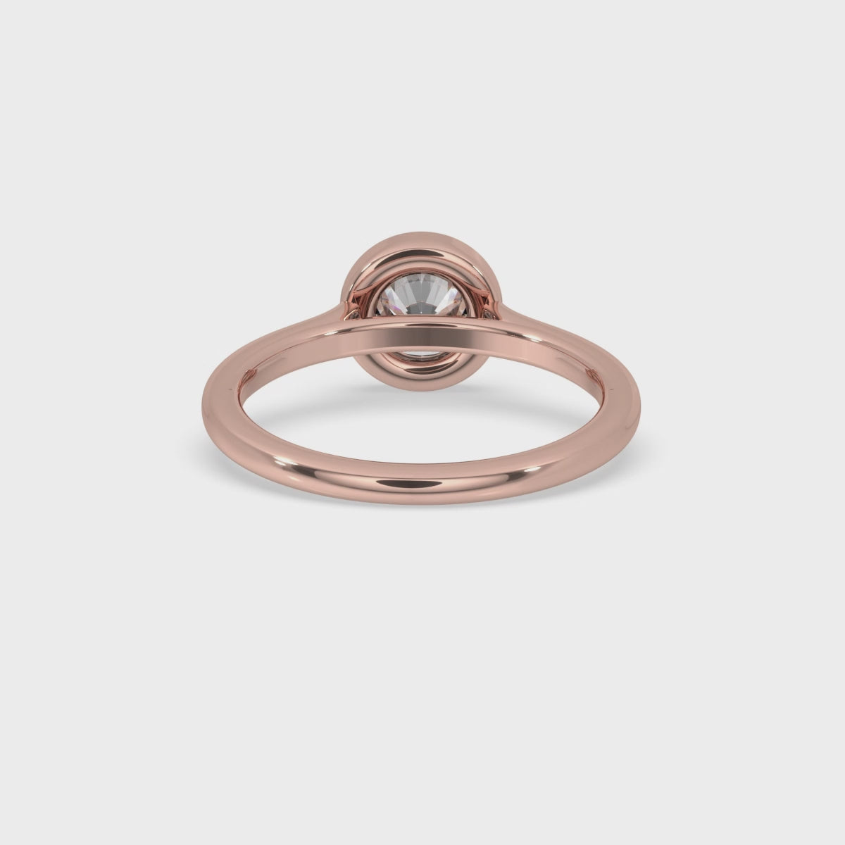 Bezel Engagement Ring With Round Diamond
